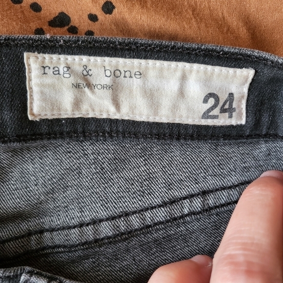 VGUC Rag & Bone Lenox High Waist Ankle Skinny Black 24 - Picture 8 of 14